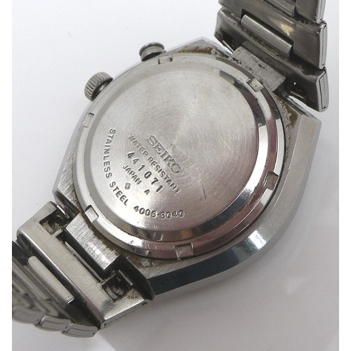 115 - A Seiko Bell-Matic stainless steel gentleman's wristwatch, circa 1975, ref. 4006-6040, number 664248... 