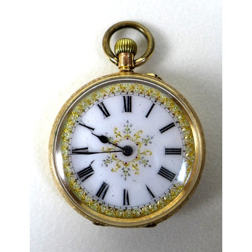 95 - A Victorian key wound pocket watch with silvered Roman numeral dial, silver dust cover, 50mm includi... 