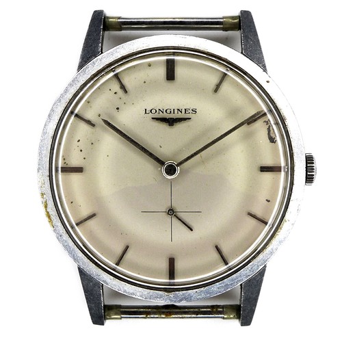 116 - A Longines stainless steel gentleman's wristwatch, ref. 7888, circa 1960s, circular silvered dial wi... 