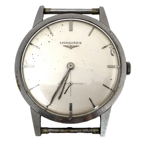 116 - A Longines stainless steel gentleman's wristwatch, ref. 7888, circa 1960s, circular silvered dial wi... 