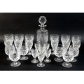 A group of boxed Royal Doulton glasswares, including a decanter, mini brandy, sherry and liquer glas... 
