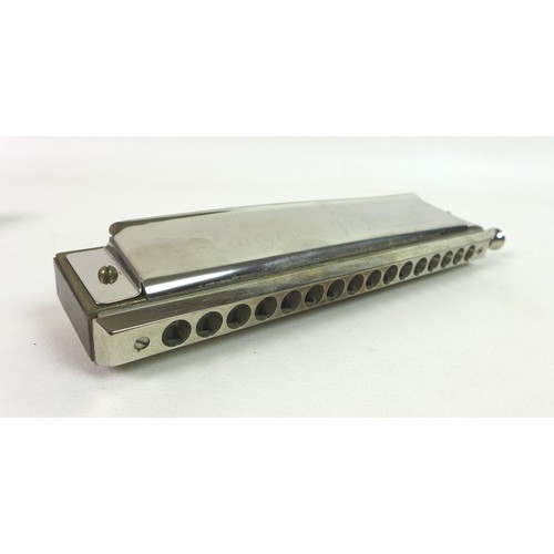 70 - A Hohner Larry Adler Professional 16 harmonica with case, together with a Wedgwood Royal Silver Jubi... 