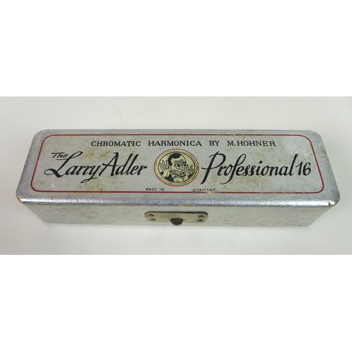 70 - A Hohner Larry Adler Professional 16 harmonica with case, together with a Wedgwood Royal Silver Jubi... 