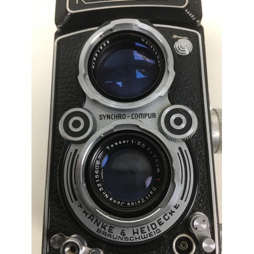 86 - A collection of Rolleiflex and Voigtlander cameras, comprising a Rolleiflex DPM DPGM Synchro Compur ... 