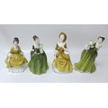 A group of four Royal Doulton figurines, modelled as Sandra HN2275, Fleur HN2368, Coralie HN230, and... 