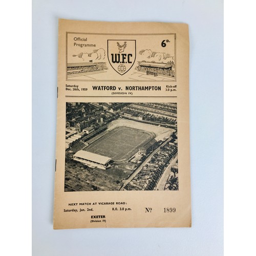 115 - A collection of fifty seven 1959-1961 Watford Football Club programmes, starting with Watford versus... 