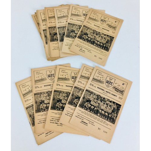 115 - A collection of fifty seven 1959-1961 Watford Football Club programmes, starting with Watford versus... 