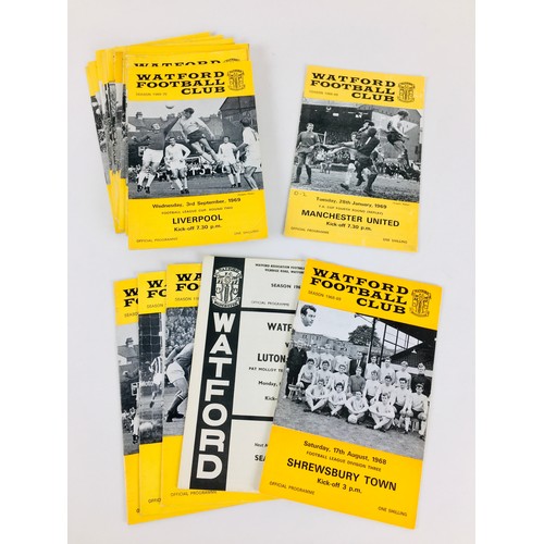 116 - A collection of forty nine 1960s and later Watford Football Club programmes, spanning August 1961 Wa... 