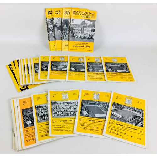 116 - A collection of forty nine 1960s and later Watford Football Club programmes, spanning August 1961 Wa... 