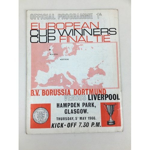 119 - A group of twenty major football match programmes, including 1966 Borussia Dortmund versus Liverpool... 