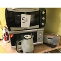 Kenwood microwave and Logik mini cooker, kettle, bush radio, etc.