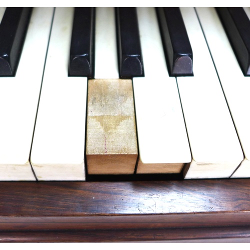 282 - A Victorian Kirkman parlour grand piano, circa 1870, with rosewood veneered case, wooden frame and b... 