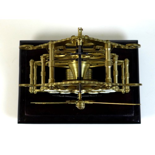 324 - A Trigona brass skeleton clock in the form of a windmill, mid 20th century, with 8 day fusee movemen... 