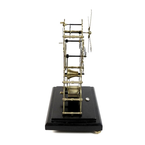 324 - A Trigona brass skeleton clock in the form of a windmill, mid 20th century, with 8 day fusee movemen... 