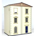 A modern doll's house, made by Charles Armstrong, Model Maker, Easton-on-the-Hill, with hinged front... 