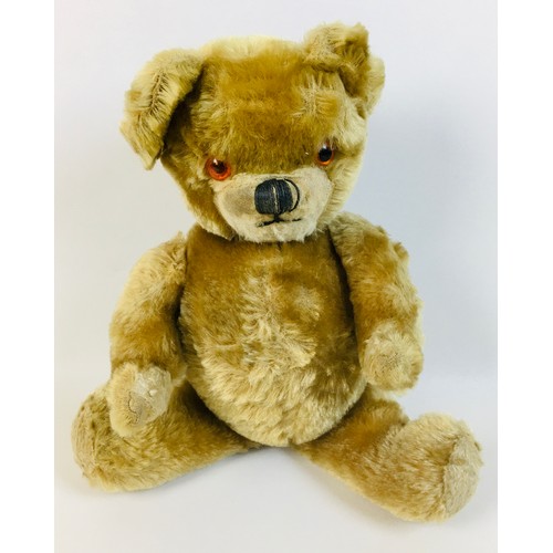 166 - A group of three soft toy teddies, comprising a limited edition Robin Rive Betty teddy in a red cheq... 