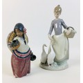 Two Lladro figurines, comprising a LLadro Gres figure of a Mexican girl, Pepita with Sombrero, 18cm ... 