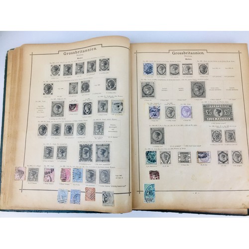 156 - An collection of 19th century 'Illustriertes Briefmarken' album of International and British stamps,... 