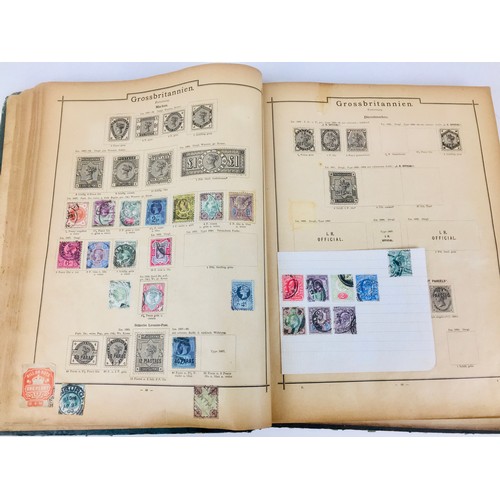 156 - An collection of 19th century 'Illustriertes Briefmarken' album of International and British stamps,... 