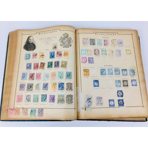 156 - An collection of 19th century 'Illustriertes Briefmarken' album of International and British stamps,... 