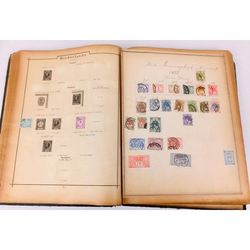 156 - An collection of 19th century 'Illustriertes Briefmarken' album of International and British stamps,... 