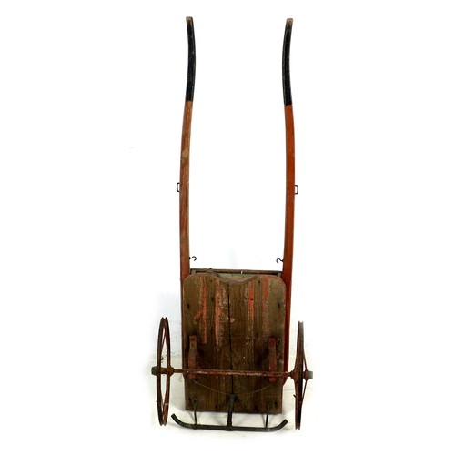 200 - An early 19th century wooden dog / goat cart, originally from Uffington Hall, gifted to the vendor's... 