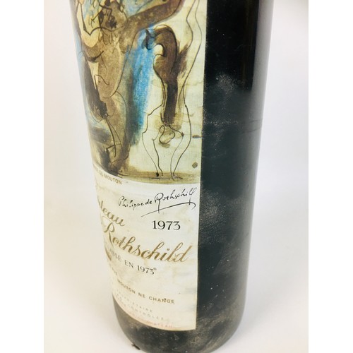 154 - Vintage Wine: a bottle of Chateau Mouton Rothschild, with Picasso designed label, 1973, Premier Gran... 