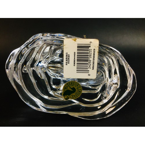 47 - A Waterford crystal figurine of a rearing horse, 15 by  7.5 by 23.5cm high.