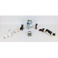 A group of eight Beswick, Limoges and other porcelain items, comprising a four Beswick animal figuri... 