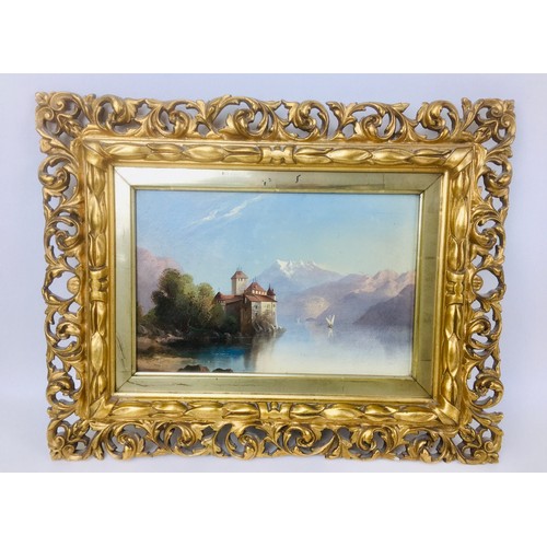 191 - Continental School early 20th century, three mountainous landscape oil on board paintings, comprisin... 