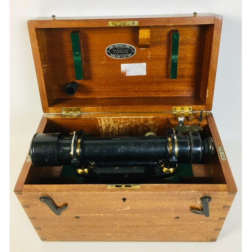 78 - A Cooke, Troughton & Simms theodolite, No 18917, in mahogany storage case.