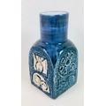 A 1970s Troika pottery chimney vase, with painted factory marks and indistinct monogram to base, pos... 