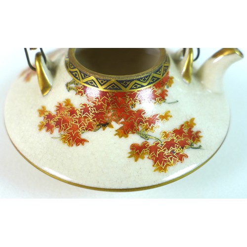 2 - A good Japanese Satsuma pottery miniature teapot, in the style of Yabu Meizan, Meiji period, of comp... 