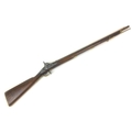 An early 19th century single barrelled percussion cap rifle, walnut stock, stamped 1810, barrel leng... 