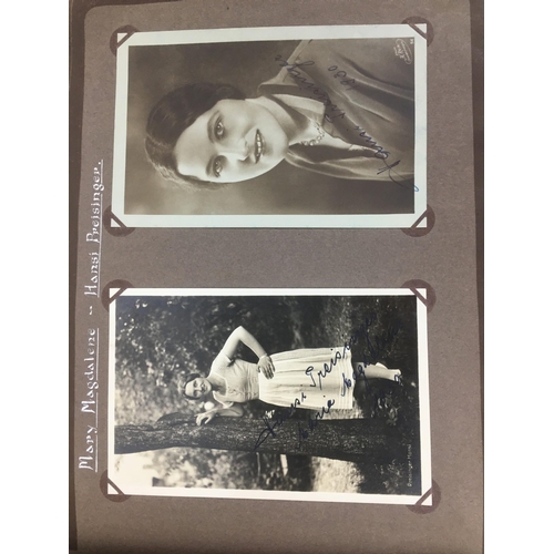 139 - A postcard and photograph album of the 1930 German Oberammergau Passion play with signed cast photog... 