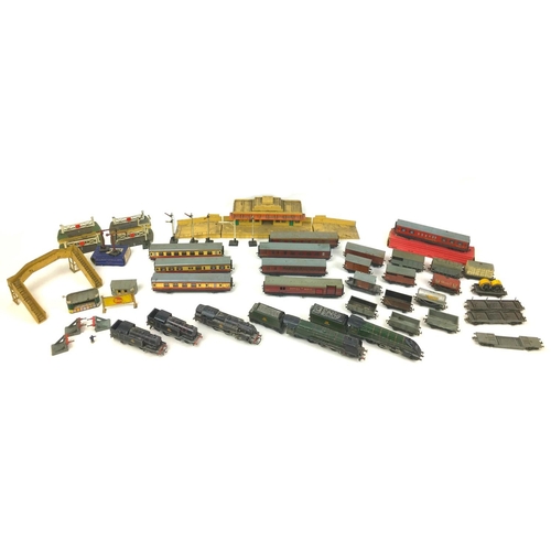 168 - A collection of Hornby Dublo railway model Locos and accessories, including 'Silver King', 'Duchess ... 