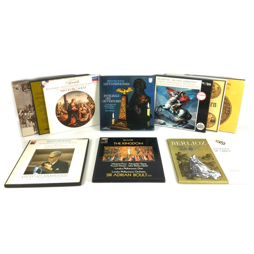 169 - A large collection of vinyl classical records comprising twenty two boxed sets and over fifty LPs by... 