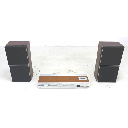 172 - A vintage Bang & Olufsen Beocenter 1400, 66 by 81.5 by 25.5cm high, together with a pair of Beovox S... 