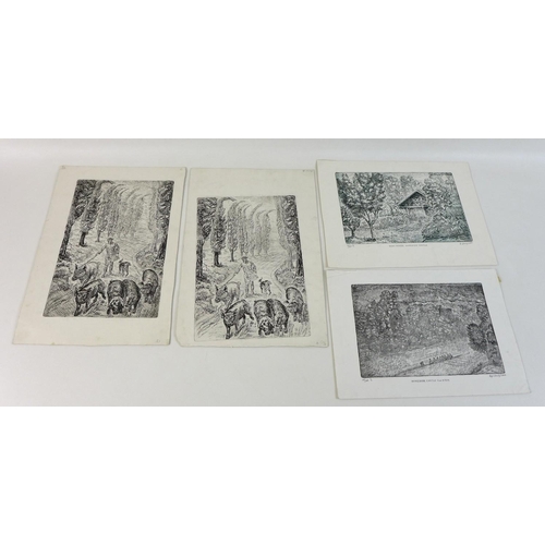 190 - Hugh Stanley White (British, 1904-1984): a collection of engravings, all unframed, comprising four s... 