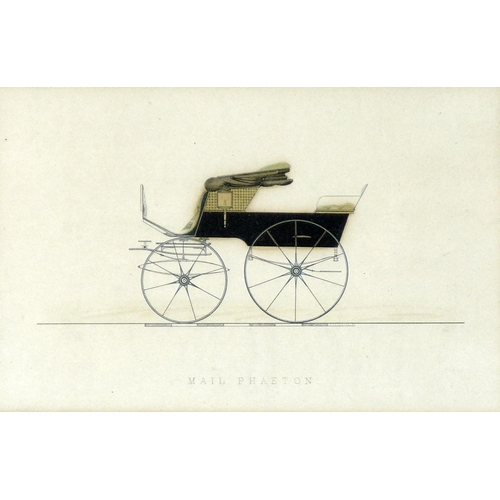 194 - A group of four interesting 19th century prints of coach designs, comprising one titled ‘Dress Coach... 