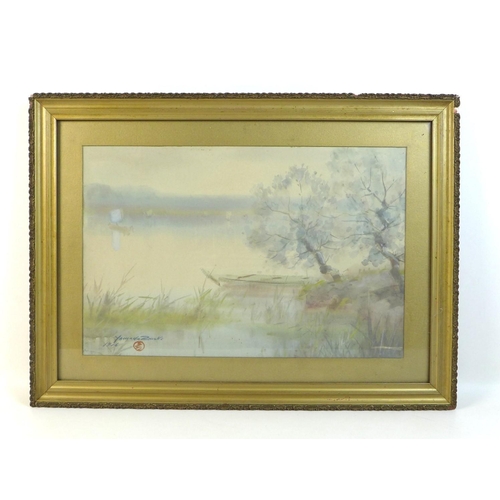 222 - Yamada Baske (Japanese, 1871-1934): two watercolours, each signed and with seal, one possibly of Mou... 