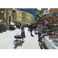 John Yardley (British, b. 1933): ‘Fruit Stalls - Nice’, signed lower left and dated 1997, watercolou... 