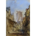 Thomas Colman Dibdin (British, 1810-1893): 'The Church of St Maclou, Rouen', signed lower left and d... 