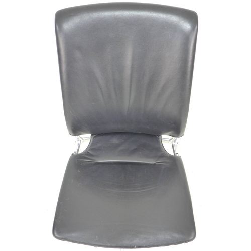 295 - Alberto Meda for Vitra, a vintage leather and chrome desk chair, with black leather seat and back, o... 