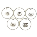 A set of five Wedgwood plates, circa 1960, printed with four designs from the series 'The American S... 