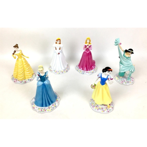 66 - A group of six Royal Doulton Walt Disney Showcase Collection Princess figurines, comprising Cinderel... 