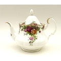 A Royal Albert part tea and dinner service, decorated in the Old Country Roses pattern, comprising t... 