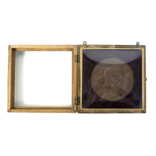 90 - A 19th century bronze medallion, 1864 Bronze Medallion of Carl Friedrich Philipp von Martius by C. R... 
