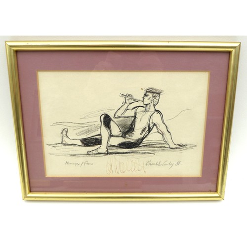 261 - Charlotte Fawley (British, 20th century): Four small studies of Rudolf Nureyev, two signed by Rudolf... 