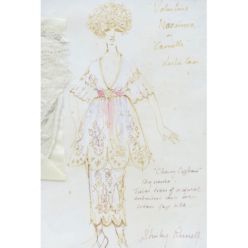 243 - Shirley Russell (British, 20th century): Costume Design, 'Valentino Nazimova as Camille', Leslie Car... 